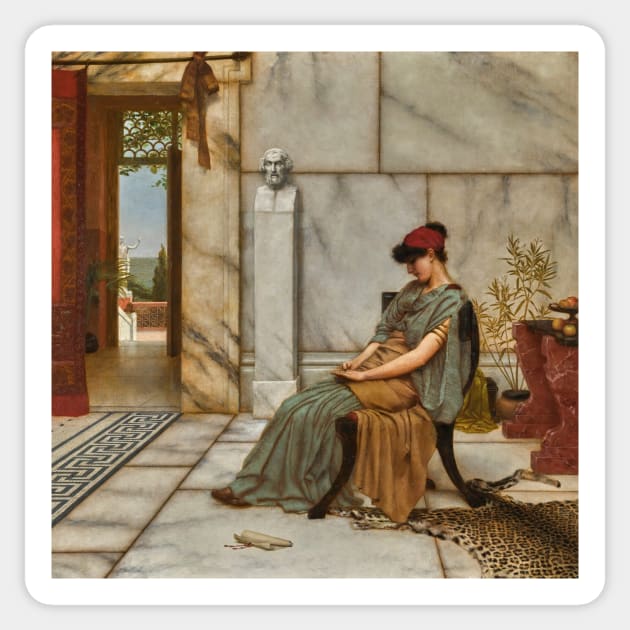 The Engagement Ring by John William Godward Sticker by Classic Art Stall